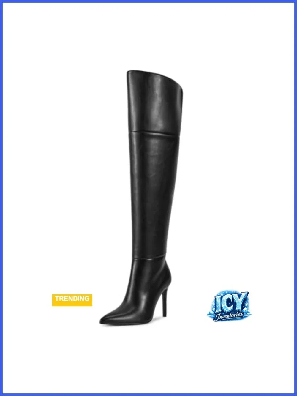 Faux Leather Over the Knee Thigh High Stiletto Heel Boots